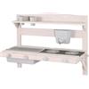 roba Cucina Giocattolo da Esterno da Appendere - con Accessori - Resistente alle Intemperie - Regalo di Compleanno, Natale - Legno Certificato FSC - Grigio Chiaro