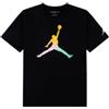 Jordan Jdb Tie Dye Jm T-Shirt M/M Nera Logo Colorato Junior