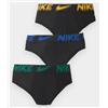 Nike Hip Brief 3Pk Blk-Game Roy/Malachi/Uni Gld Slip Microf Uomo