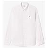 Lacoste Camicia Regular Fit Botton Down Bianco Uomo