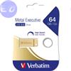 VERBATIM PEN DRIVE 64GB VERBATIM USB 3.0 Metal Executive Gold - 99106