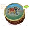 Fatto a mano Khanjeera Tambourine Dufli pelle di capra abbinata per adulti stile di perfor...