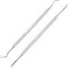 Fyearfly Lima per Unghie, sollevatori Punta Curva, 2 Pcs Set per manicure e pedicure, kit per la rimozione delle unghie dei incarnite, per la rimozione delle unghie dei incarnite, acciaio inox strumenti