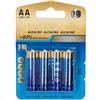 Blendend Batterie alcaline LR6 (AA) 1,5 V Pack 4 Unità senza mercurio per telecomandi, giocattoli, fotocamere, allarmi e altro