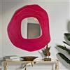 Dmora - Specchio Piracicaba, Specchiera, Articolo d'arredo a muro, Decorazione con specchio, 90 x 4 h97 cm, Fucsia