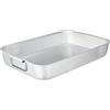 Baldassare Agnelli Pentole Agnelli ALMA15045 Rostiera Rettangolare con Maniglie, Alluminio, Argento, 48.5 x 30 x 8.5 cm