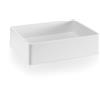 Lineabeta Lavabo da appoggio Momon L.50x35 bianco con piletta