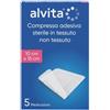 ALVITA Garza Compressa Adesiva Alvita Tnt 10x15cm 5 Pezzi