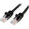StarTech.com Cavo di Rete da 50cm Nero Cat5e Ethernet RJ45 Antigroviglio