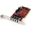 Startech.com Scheda Pcie Startech.com 44 Porte Usb 3.0 con alimentazione SATA/Sp4 [PCIUSB3S4]