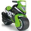 BricoShop24 Moto Cavalcabile per Bambini Verde Nero Primi Passi Scooter Ergonomico