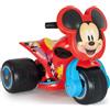 BricoShop24 Triciclo Elettrico per Bambini 6V Topolino Disney Rosso Caricabatterie