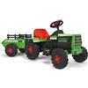 BricoShop24 Trattore Elettrico Bambini 6V Rimorchio Verde Batteria Ricaricabile
