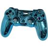 OUTLETISSIMO® Scocca Completa di Ricambio per Controller PS4 - Compatibile con Versione V2 (JDM-040/050/055) - Blu Chrome