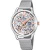 Festina Orologio Automatico Donna Acciaio Inossidabile 316L Argento - Orologio donna - Vetro zaffiro alta resistenza F20627/1