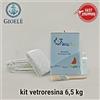 WAGA VETRORESINA KIT 6,5KG POLIESTERE NAUTICA AUTO RESINA LIQ. 5KG+5MQ FIBRA DI VETRO