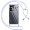 Pnakqil Cover per Realme 14x 5G/C75 4G con Cordino, Trasparente Custodia con Laccio Tracolla Cellulare Girocollo Collana Protettiva per Realme 14x 5G/C75 4G 6.67, Viola