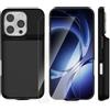 Giabuao Custodia Batteria per iPhone 16 Pro,8500mAh Portatile Caricabatterie Ultra Sottile Power Bank Cover Batteria per iPhone 16 Pro（6.1"）-Nero
