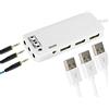 fasient Scheda audio esterna, adattatore audio USB con 2 cuffie e 1 jack per microfono, 3 schede audio stereo USB 2.0, per PC, laptop, desktop, tablet, per Ultrabook