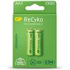 GP ReCyko - Batterie ricaricabili AA, 1300 mAh, confezione da 2
