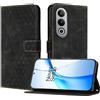 OKZone Cover per OnePlus Nord CE 4,Custodia a Libro in Pelle Protettiva Folio Portafoglio con Chiusura Magnetica e Slot per Carte Wallet Case Flip Cover(Nero)
