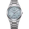 Citizen Vagary by Orologio Uomo Automatico G.Matic 101 IX3-611-73 | Cassa in Acciaio 38mm | Quadrante Ice Blue (Azzurro) a Righe con Day-Date | Meccanica a Vista | Subacqueo 10 ATM
