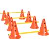 PawHut Agilità per Cani con 8 Coni 8 e Barre, per Ostacolo Allenamento di Coordinazione, 80x22.5X30 cm, Arancione | Aosom Italy