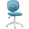 HOMCOM Sedia ergonomica da ufficio con schienale a C e altezza regolabile, 59,5x53x89 cm, Blu | Aosom Italy