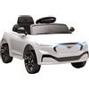 AIYAPLAY Auto elettrica per bambini con licenza ufficiale e telecomando, 92x55x44 cm, bianco | Aosom Italy