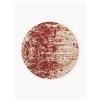 Westwing Collection Tappeto rotondo in lana tessuto a mano con motivo astratto Cynthia - Rosso
