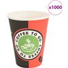 vidaXL 1000x Bicchieri da Caffè Monouso in Carta 120 ml (4 oz) Bicchierini Eco vidaXL