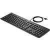 HP Tastiera HP USB Business Slim, dimensioni complete (100%), cavo, USB, nero