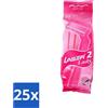 Benson - Laser Twin Women - Rasoio usa e getta - Per donne - 10 lame - Confezione risparmio - 25 pezzi
