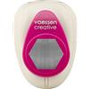 Vaessen Creative Perforatrice per carta, esagonale, 2,2 x 2,5 cm, per lavori fai da te e biglietti, colore: bianco/rosa