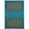 Bassetti Gold Decor Plaid in 100% cotone, colore verde smeraldo V1, dimensioni: 135 x 190 cm - 9333419