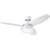 Westinghouse Lighting 73058 Alloy, moderno ventilatore da soffitto con luce, 105 cm, finitura bianca, vetro smerigliato opale