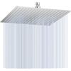 KINLIV Soffione doccia a pioggia, 40 x 40 cm, cromato lucido, in acciaio inox 304, a risparmio d'acqua, con 324 ugelli anti-calcare, regolabile a 360°, soffione doccia a pioggia rettangolare