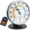 TFA Dostmann Termometro Igrometro Termoigrometro di precisione, 45.2033, per la climatizzazione interna, analogico, con zone di comfort, controllo di temperatura e umidità