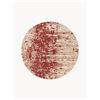 Westwing Collection Tappeto rotondo in lana tessuto a mano con motivo astratto Cynthia - Rosso
