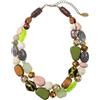 Bocar Collana Donna Elegante con Perline Colorate, Gioiello Regolabile