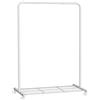 SONGMICS Stand Appendiabiti in Metallo, Attaccapanni con Ruote, Ripiano Portaoggetti, Barra Regge fino a 40 kg, Bianco HSR025W01