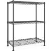 SONGMICS Scaffale Portaoggetti, Ripiani Regolabili, Scaffale di Stoccaggio, per Garage, Camera da Letto, Soggiorno, Cabina, Cucina, Dispensa, 3 Livelli, 30 x 60 x 77 cm, Nero Inchiostro LGR163BH01