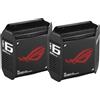 ASUS ROG Rapture GT6 - Mesh WiFi 6 Triple Band, Per Modem Operatore e ONT, Copertura fino a 540 m², Porta 2,5 G, Accelerazione di gioco, RangeBoost Plus, 5,9 GHz, Sicurezza di rete, 2 Pezzi, Nero