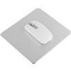 TICFOX Tappetino per mouse in alluminio, 180 x 160 mm, colore argento, antiscivolo, in metallo, design disponibile, resistente all'acqua e ai graffi, per scrivania in ufficio, gaming e casa