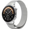 GIOPUEY Cinturini Compatibile con OnePlus Watch 3/2/2R, Cinturino in Acciaio Inossidabile Intrecciato [Resistente all'Usura] - Silver
