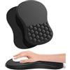 XFSRG Tappetino Mouse Ergonomico con Supporto Polso in Gel Design Antiscivolo Ideale per Ufficio e Gaming Comodo e Resistente Nero (Nero)
