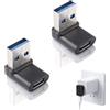 Yowfond 2 adattatori da USB C a USB 3.0, connettore angolare a 90 gradi, adattatore OTG ad angolo retto da presa di tipo C a spina di tipo A, compatibile con 11 12 13 Pro, S22 S21 S20, MacBook, PC e