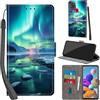 Haninsuze Cover per Samsung Galaxy A21s, artico | Pelle PU Portafoglio, Porta Carte, Magnetica, Libro, Antiurto Custodia