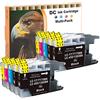 D&C 10x Cartucce d'inchiostro compatibili con Brother LC-1280 LC1280 per Brother DCP-J525W DCP-J725DW DCP-J925DW MFC-J430W MFC-J5910DW MFC-J625DW MFC-J6510W MFC-J6710DW MFC-J6910DW MFC-J835DW MFC-J925