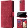 CaseGla Cover per Samsung Galaxy A02s, Rosso | Blocco RFID, Portafoglio Pelle PU, Flip Libro, Porta Carte, Magnetica Libretto, Antiurto Protezione Completa